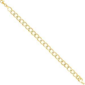 14K Solid Yellow Gold Link Bracelete 7.5' inches